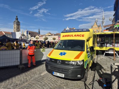 Zdravotnická záchranná služba Jihočeského kraje dohlížela na bezpečnost účastníků Mattoni 1/2Maratonu v Českých Budějovicích